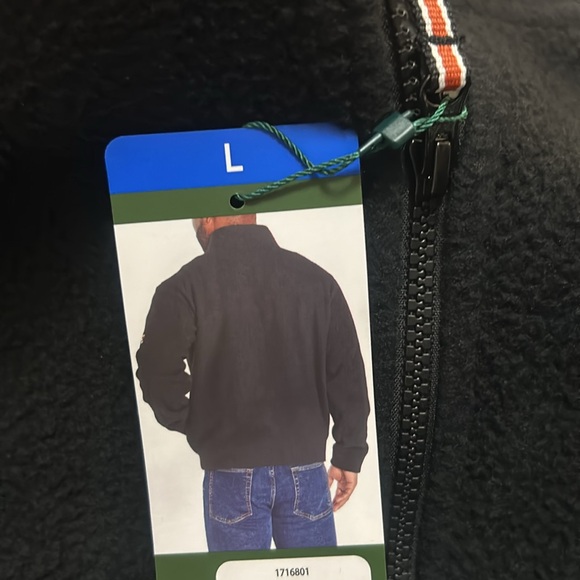 Orvis men’s Fleece Full zip Jacket, Black size L NWT - Picture 5 of 5